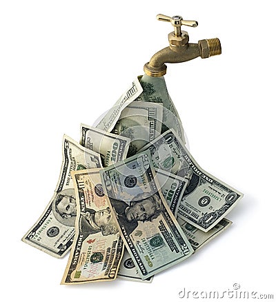 Cash Flowing Stock Photo