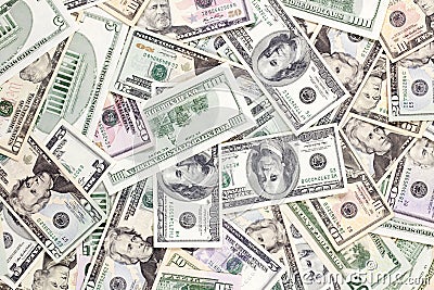 Cash Heap Stock Photo