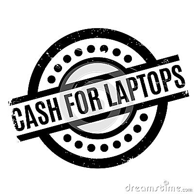 Cash For Laptops rubber stamp Vector Illustration