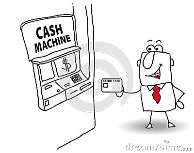 Cash machine Vector Illustration