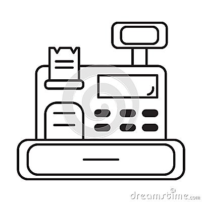 cash register icon Vector Illustration