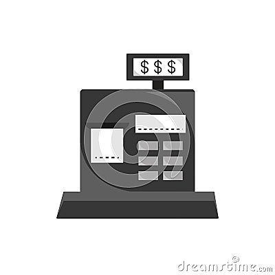 Cash register commerce money business finance Vector Illustration