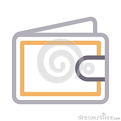 Cash vector color line icon Vector Illustration