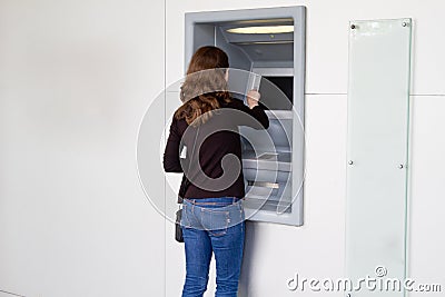 Cash Withdrawal Stock Photo