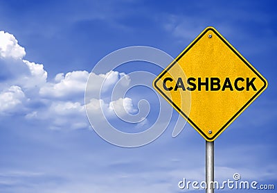 Cashback - road sign concept Stock Photo