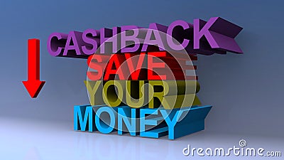 Cashback save your money on blue Stock Photo