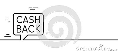 Cashback service line icon. Money transfer. Minimal line pattern banner. Vector Vector Illustration