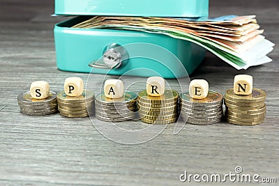 A cashbox and save money Stock Photo