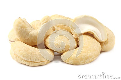 Cashew isolated on white background. Nuts on white background Stock Photo