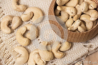 Cashew nuts in a pot Stock Photo