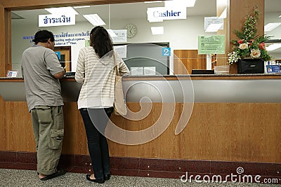 Cashier Counter Editorial Stock Photo