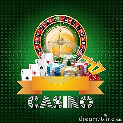 Casino background poster print Vector Illustration