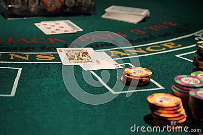 Casino Blackjack Stock Photo