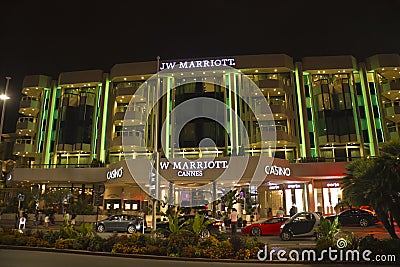 Casino in Cannes at night Editorial Stock Photo
