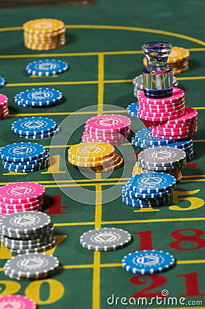 Casino chesspieces Stock Photo