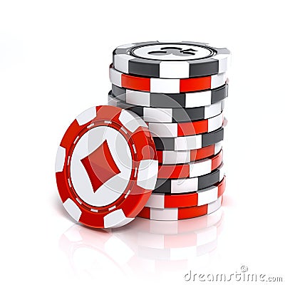 Casino chip stack Stock Photo