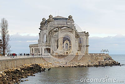 Casino in Constanta Romania Sea Cliff Stock Photo