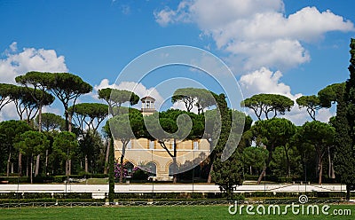 Casino dell`Orologio, Piazza di Siena, Rome, Italy Stock Photo