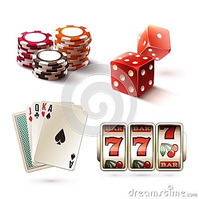 Casino design elements Vector Illustration