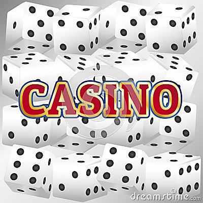 Casino dice set Vector Illustration