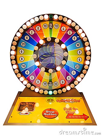 Casino gamble concept : colorful roulette game gamble wheel Stock Photo