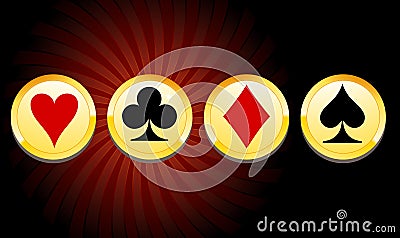 Casino gambling chip Vector Illustration