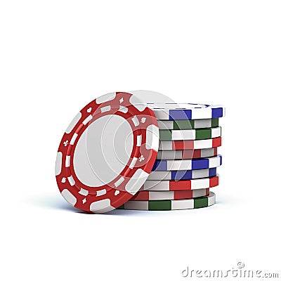 Casino gambling chips Stock Photo