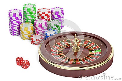 Casino, gambling and entertainment concept. 3D rendering Stock Photo