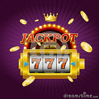 Casino Gambling Game Jackpot Concept Card. Vector Vector Illustration