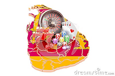 Casino and gambling industry in the Sri Lanka concept, 3D rendering Stock Photo