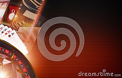 Casino Games Backdrop Concept Stock Photo