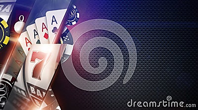 Casino Games Background Stock Photo