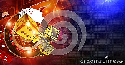 Casino Games of Fortune Stock Photo