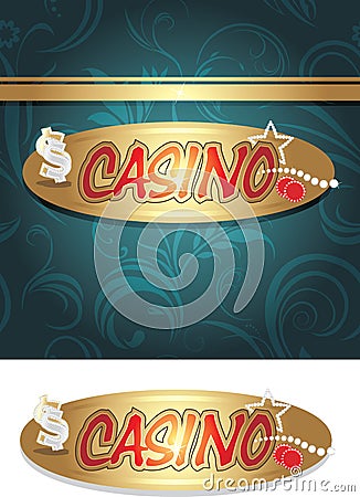 Casino icon and background for design Vector Illustration