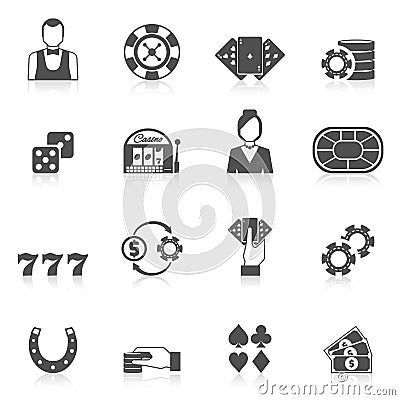 Casino Icon Black Vector Illustration