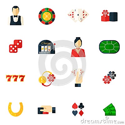 Casino Icon Flat Vector Illustration