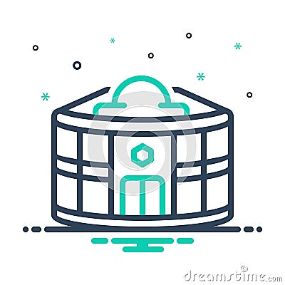 Mix icon for Casino, gambling house and building Vector Illustration