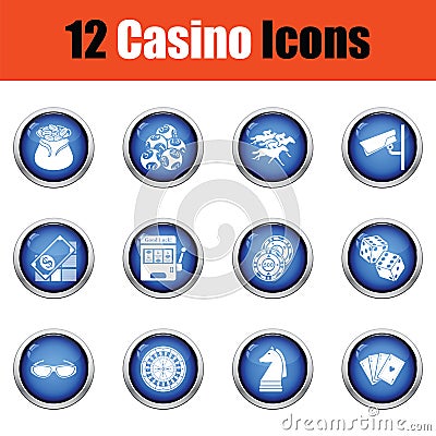 Casino icon set. Vector Illustration