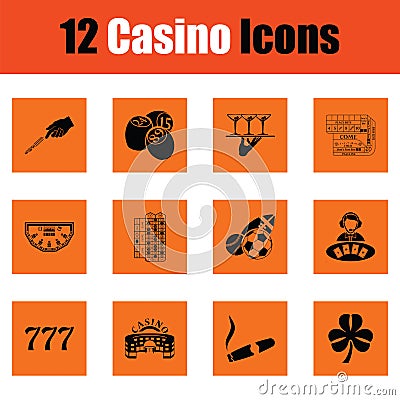 Casino icon set Vector Illustration