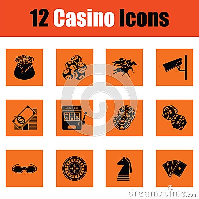 Casino icon set Vector Illustration