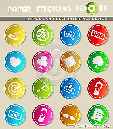 Casino icon set Vector Illustration