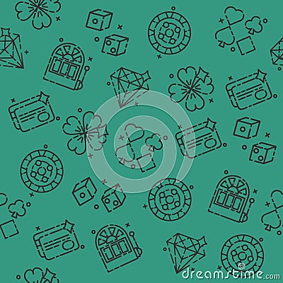 Casino icons pattern Vector Illustration