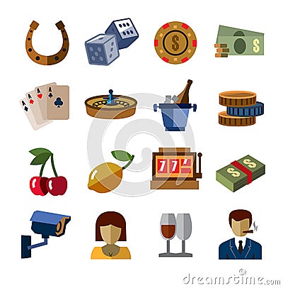 Casino icons Vector Illustration