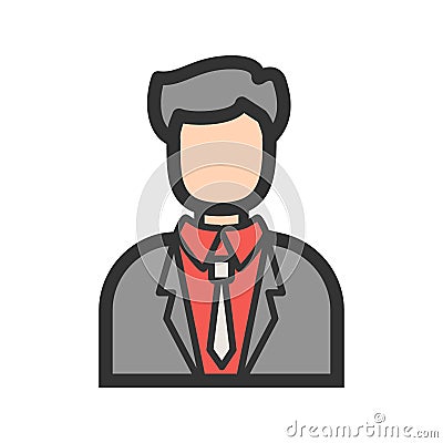 Casino Manager Vector Illustration