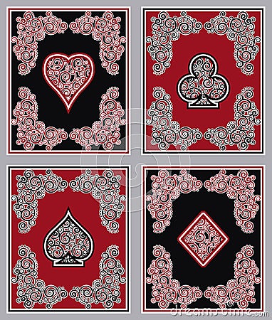 Casino Poker cards, vector Vector Illustration