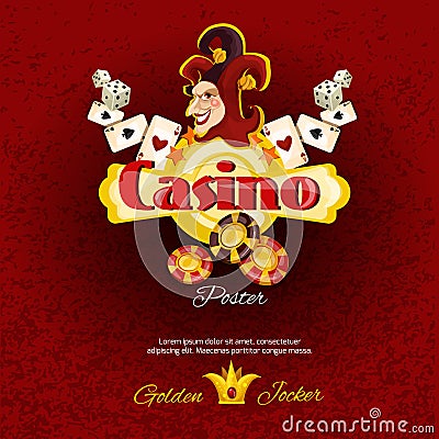 Casino Poster Illlustration Vector Illustration