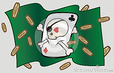 Casino Scull Vector Illustration