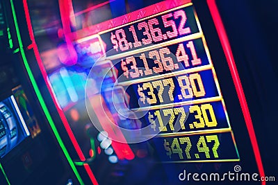 Casino Slot Jackpots Concept Stock Photo