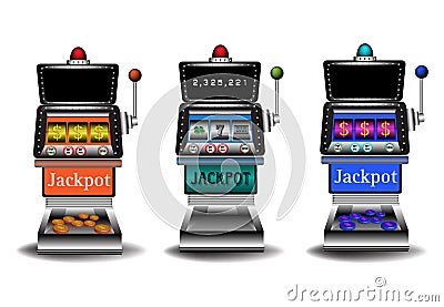 Casino slot machines Vector Illustration