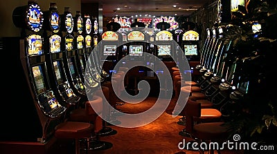 Casino slot machines Stock Photo